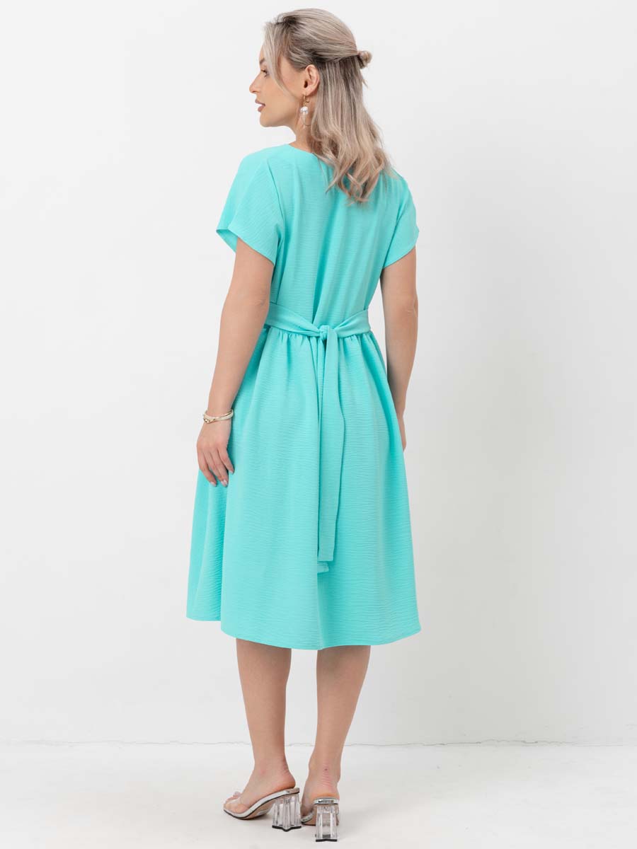 Платье летнее для беременных и кормящих 	бирюзовый