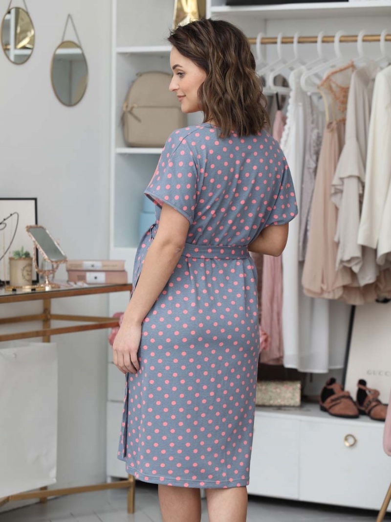  серый/коралловый