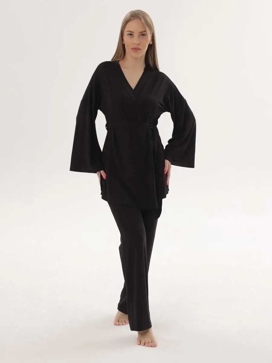 Кимоно домашний костюм черный