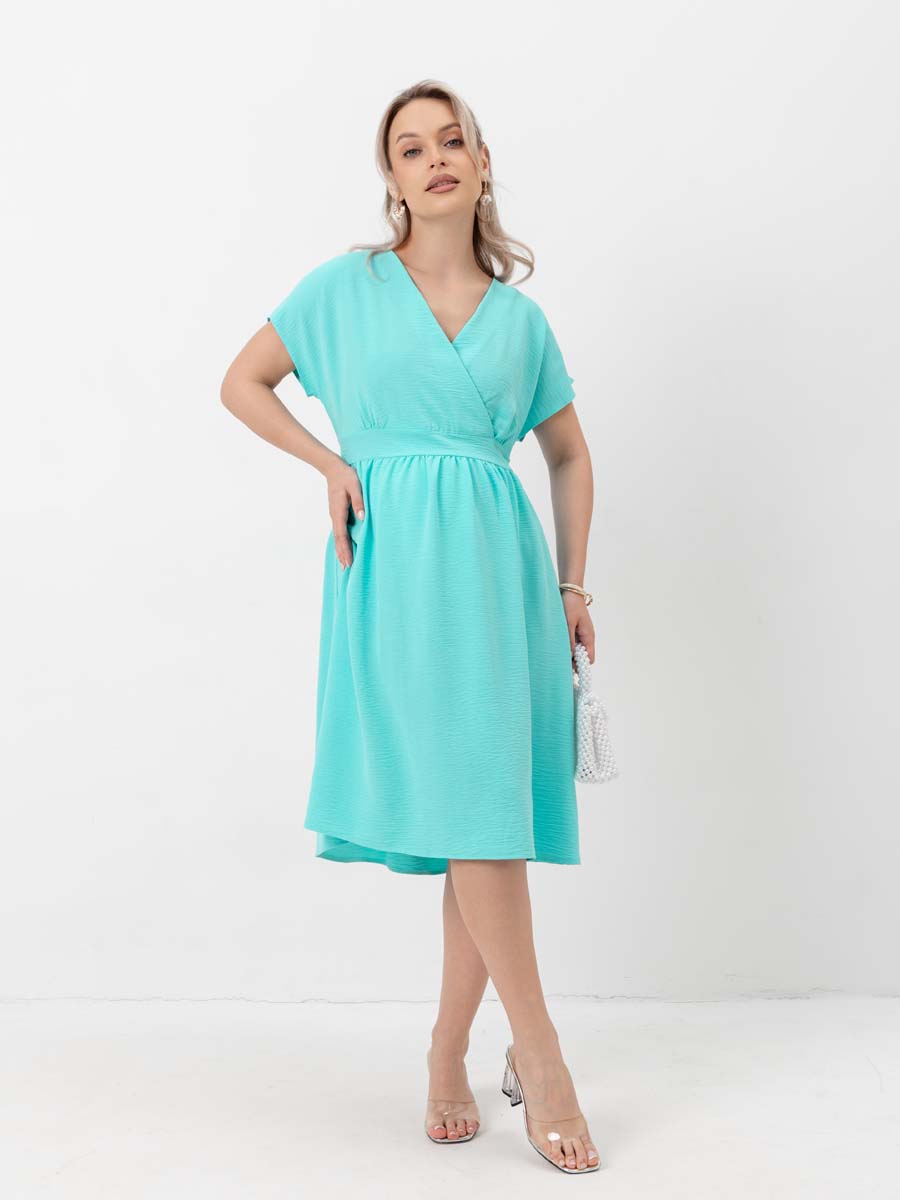 Платье летнее для беременных и кормящих 	бирюзовый