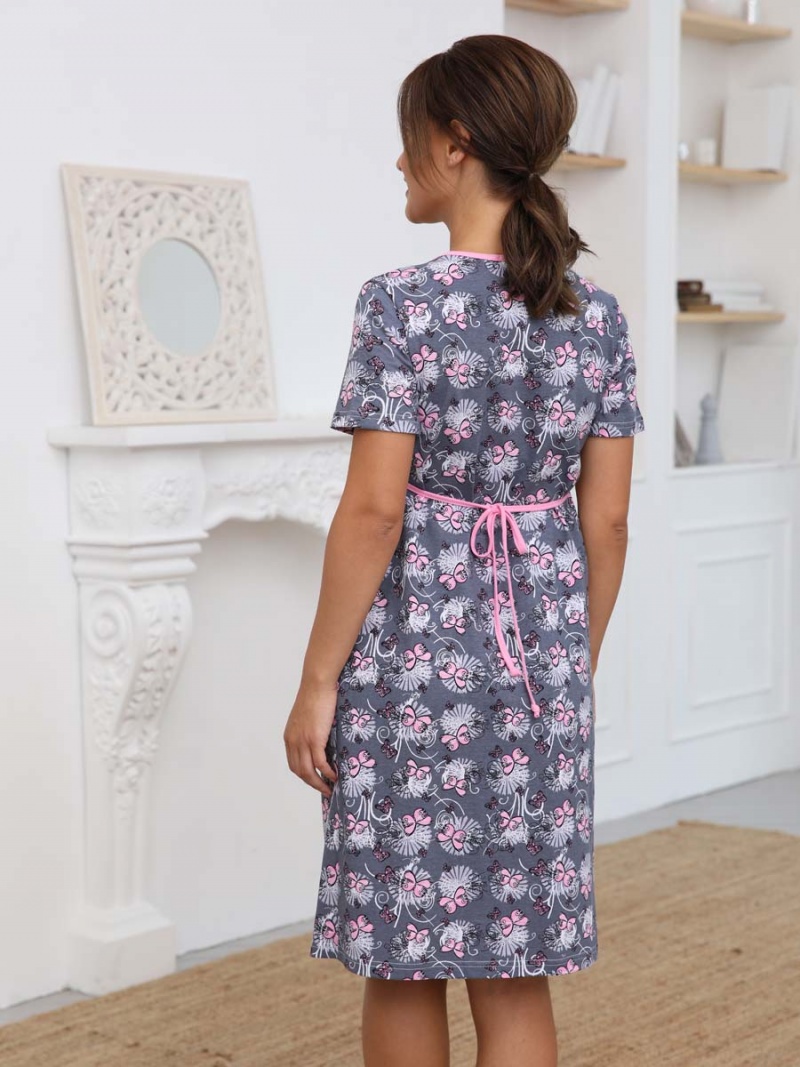  серый/розовый