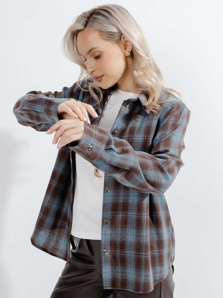  коричневый/аквамариновый