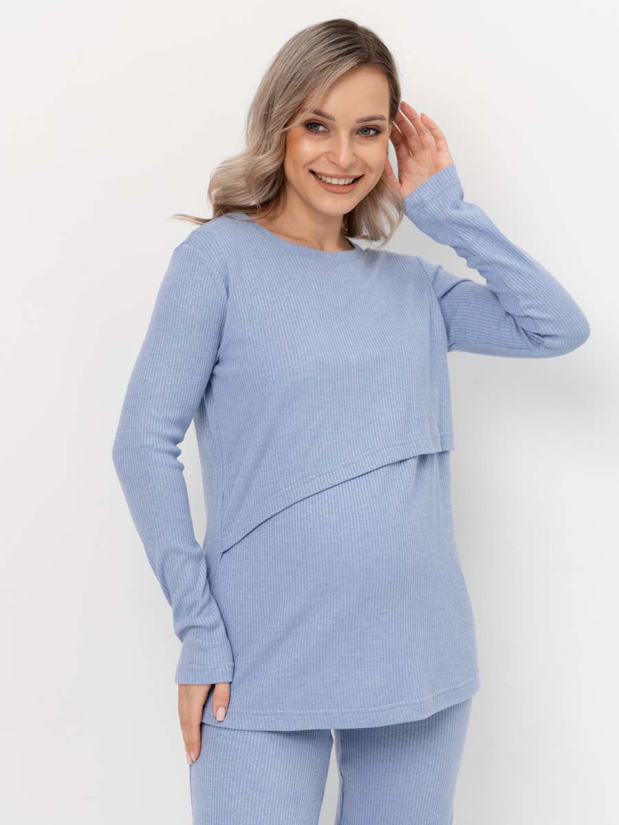 Костюм для беременных и кормящих на весну голубой