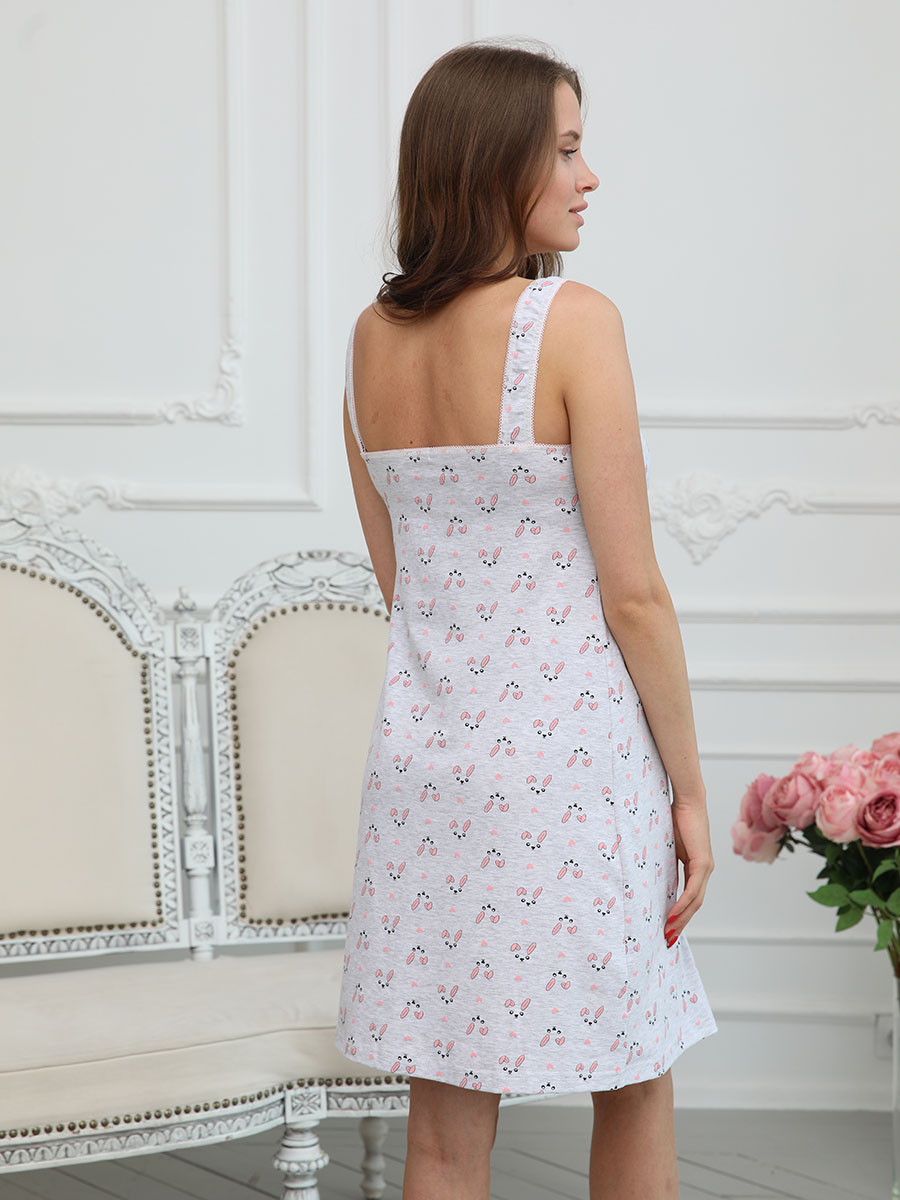  серый меланж/розовый