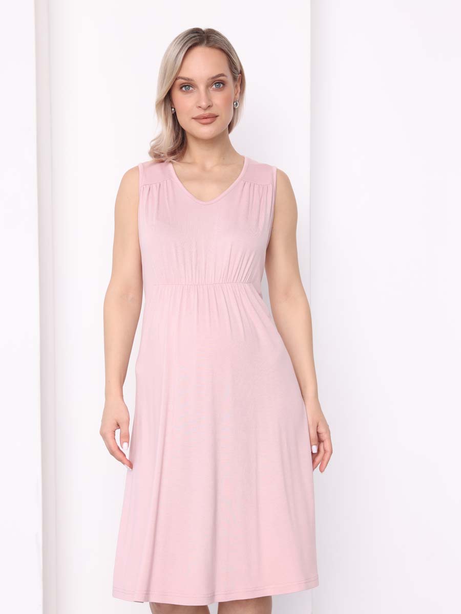 Ночная сорочка для беременных в роддом 54009 домашнее платье розовый
