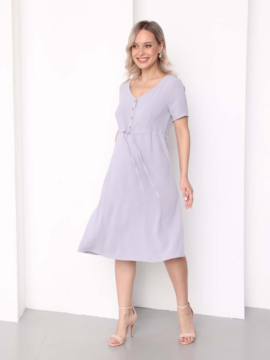 Платье летнее для беременных и кормящих 73712 серый