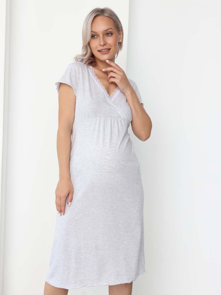  серый меланж/белый