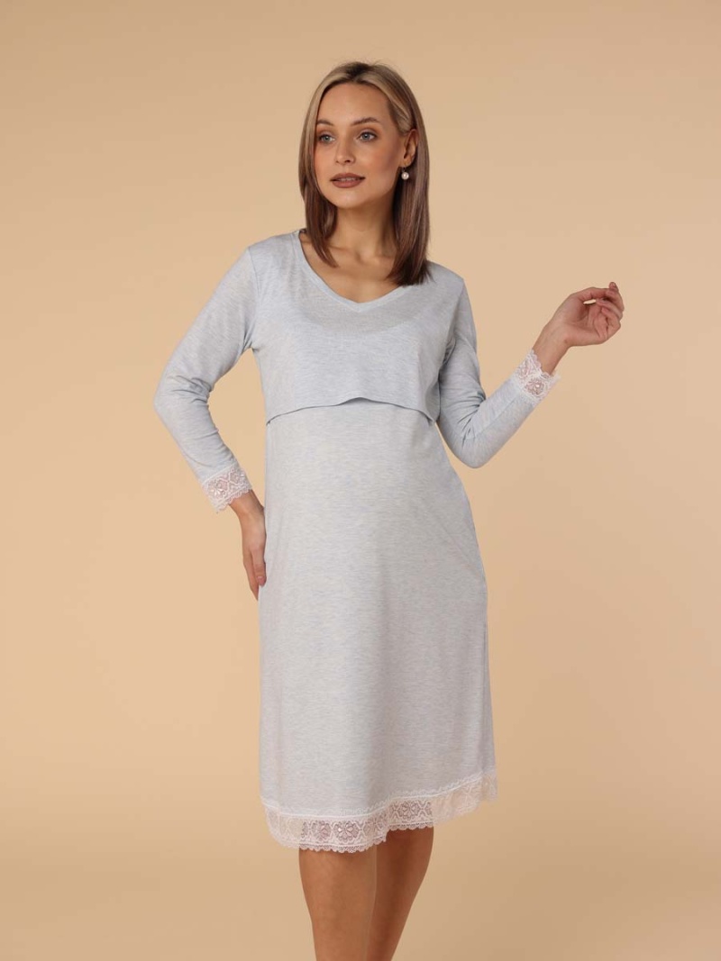  голубой меланж/белый