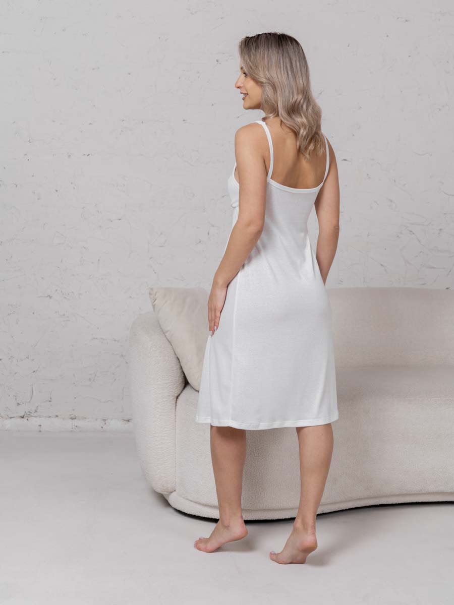 Ночная сорочка в роддом для беременных и кормящих молочный