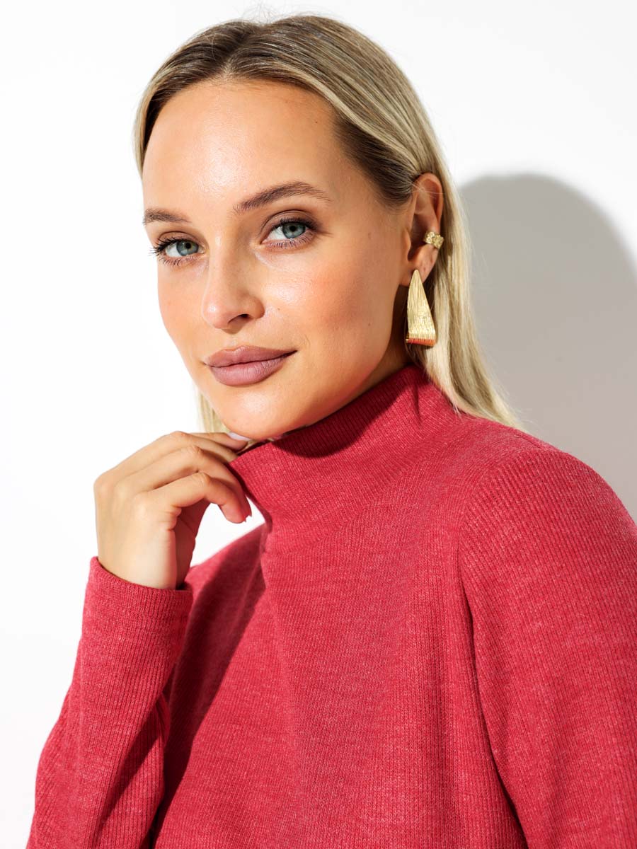 Платье вязаное для беременных и кормящих в офис 54504 красный