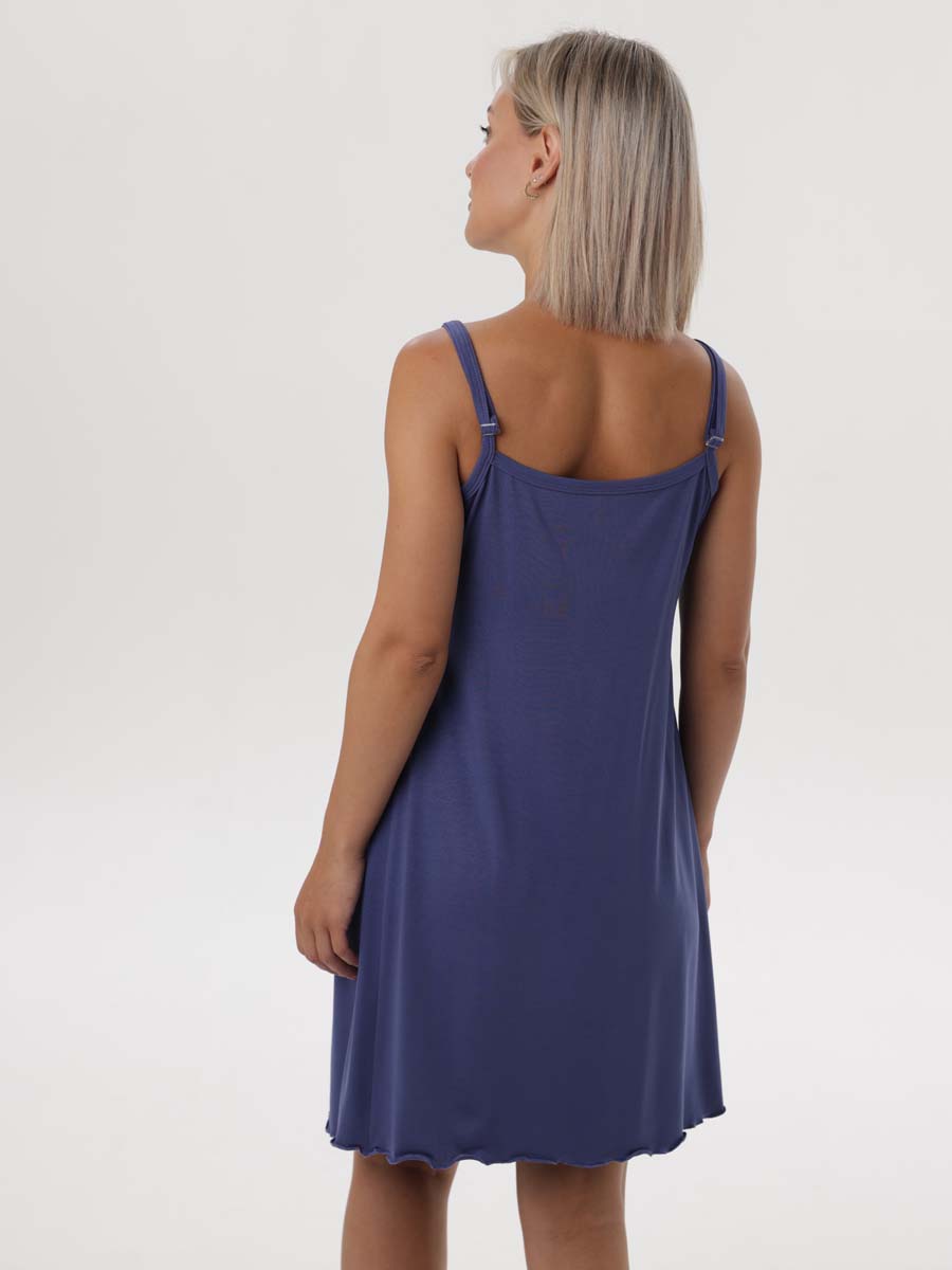 Комплект халат с сорочкой 19332 для беременных и кормящих сапфировый