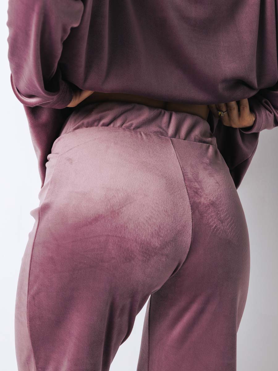 Костюм домашний велюровый с брюками для беременных 16131 лиловый