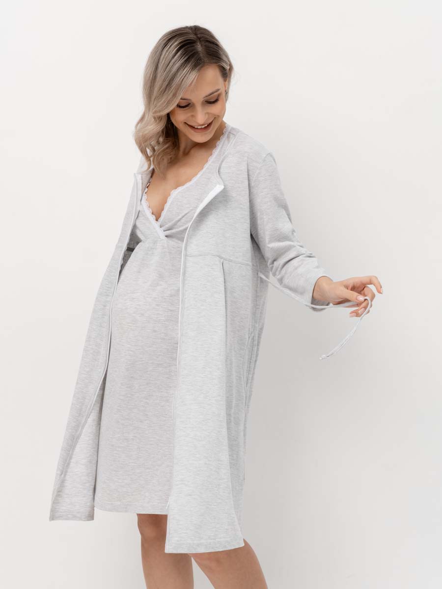  серебристый меланж/белый