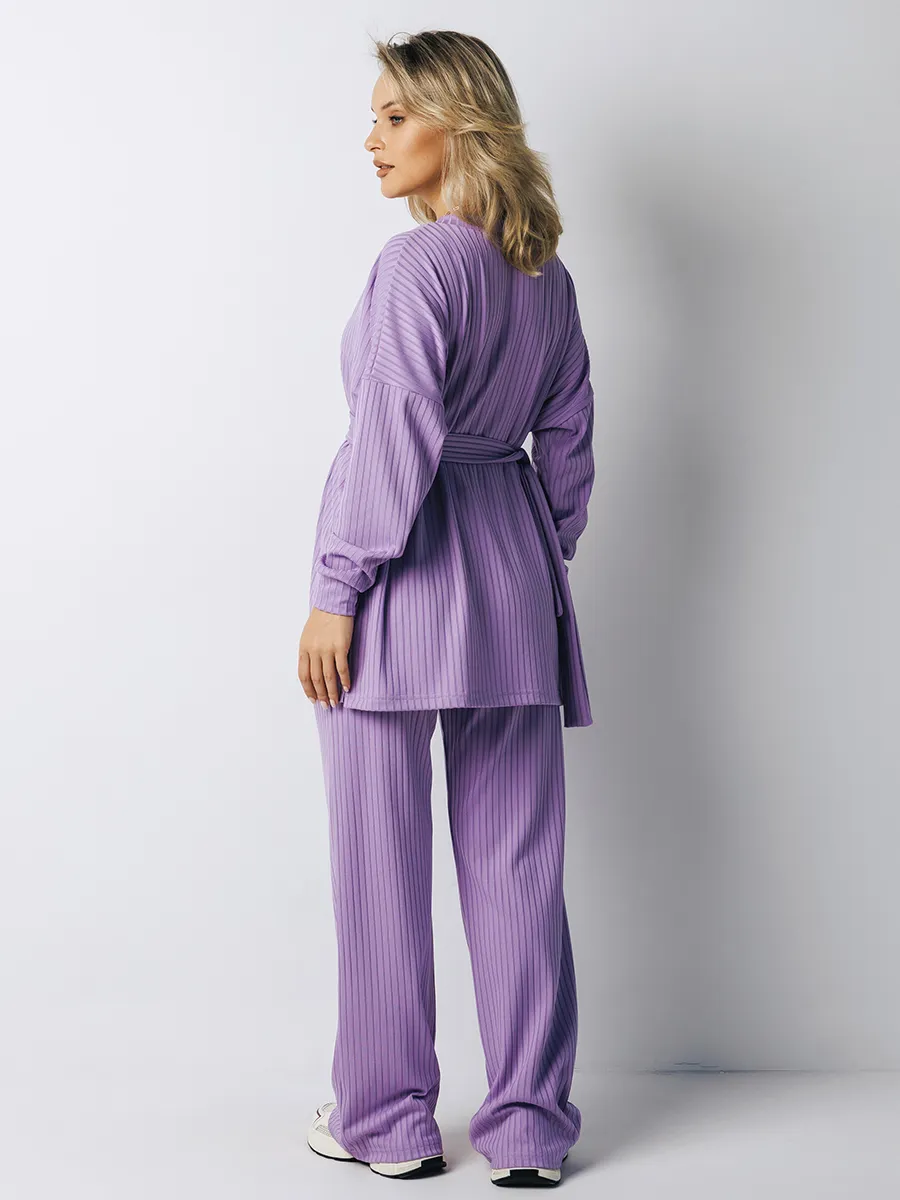 Костюм лапша для беременных туника и брюки 71532 сиреневый/71532376