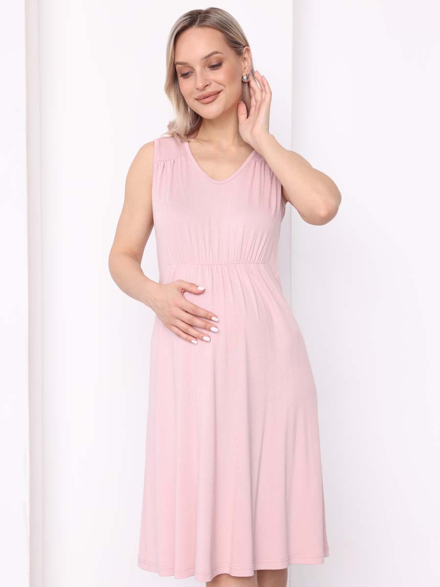 Ночная сорочка для беременных в роддом 54009 домашнее платье розовый