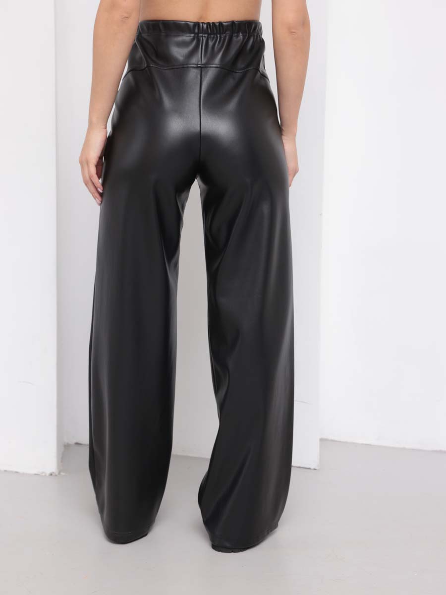 Кожаные брюки трубы для беременных 71808 черный