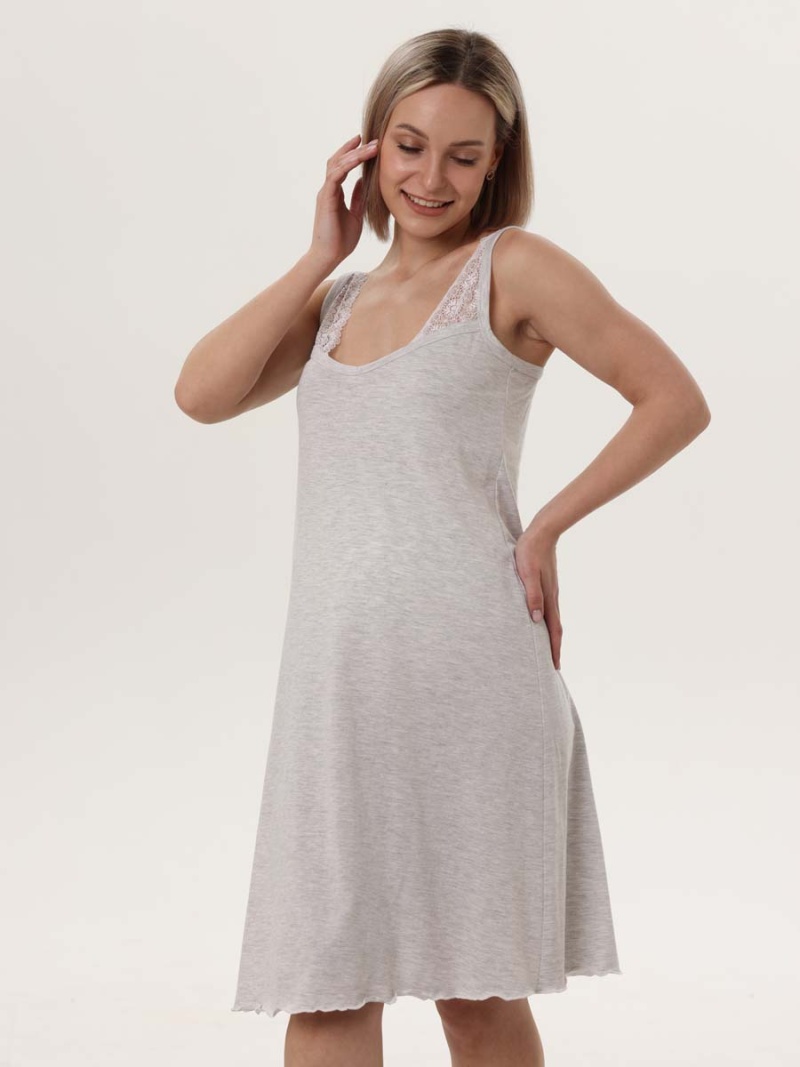  серый меланж/белый