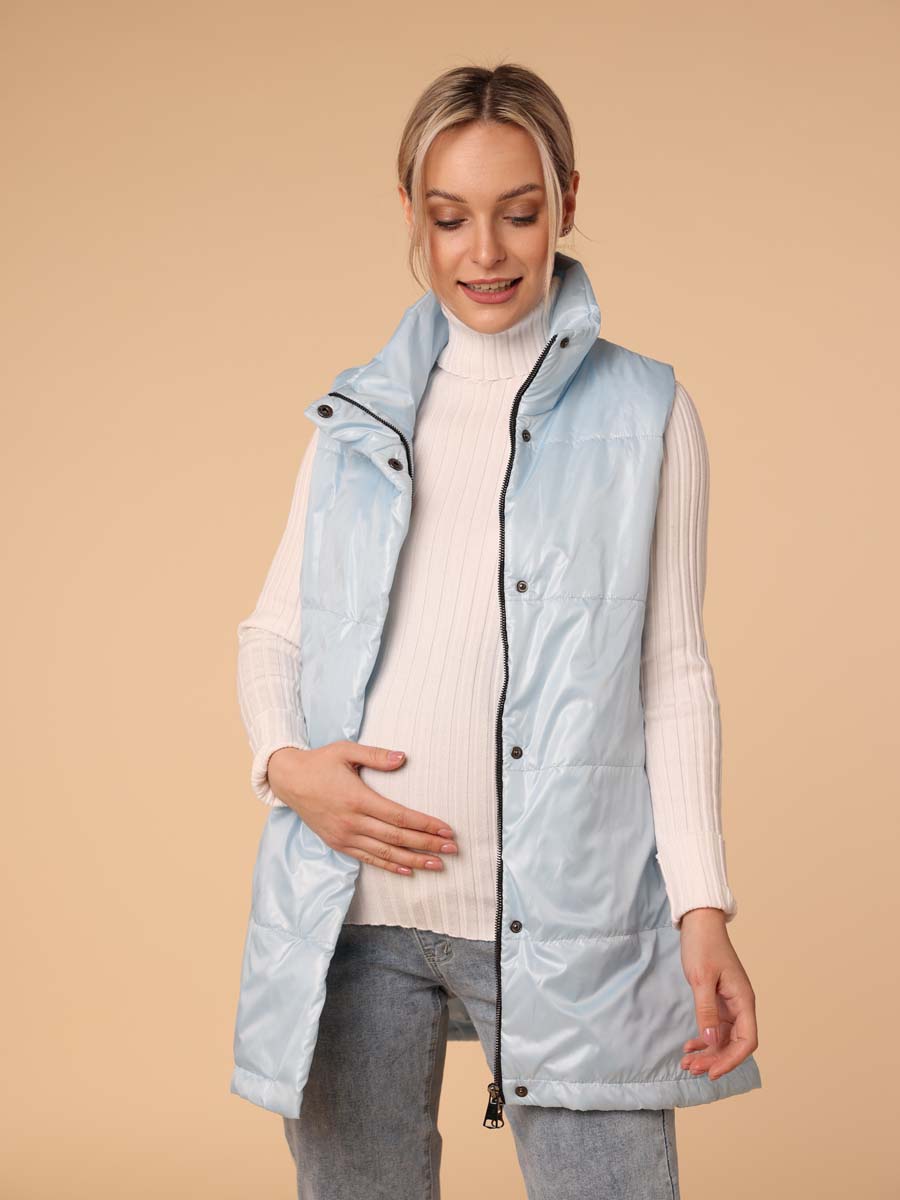 Жилет женский утепленный 65008 стеганый голубой