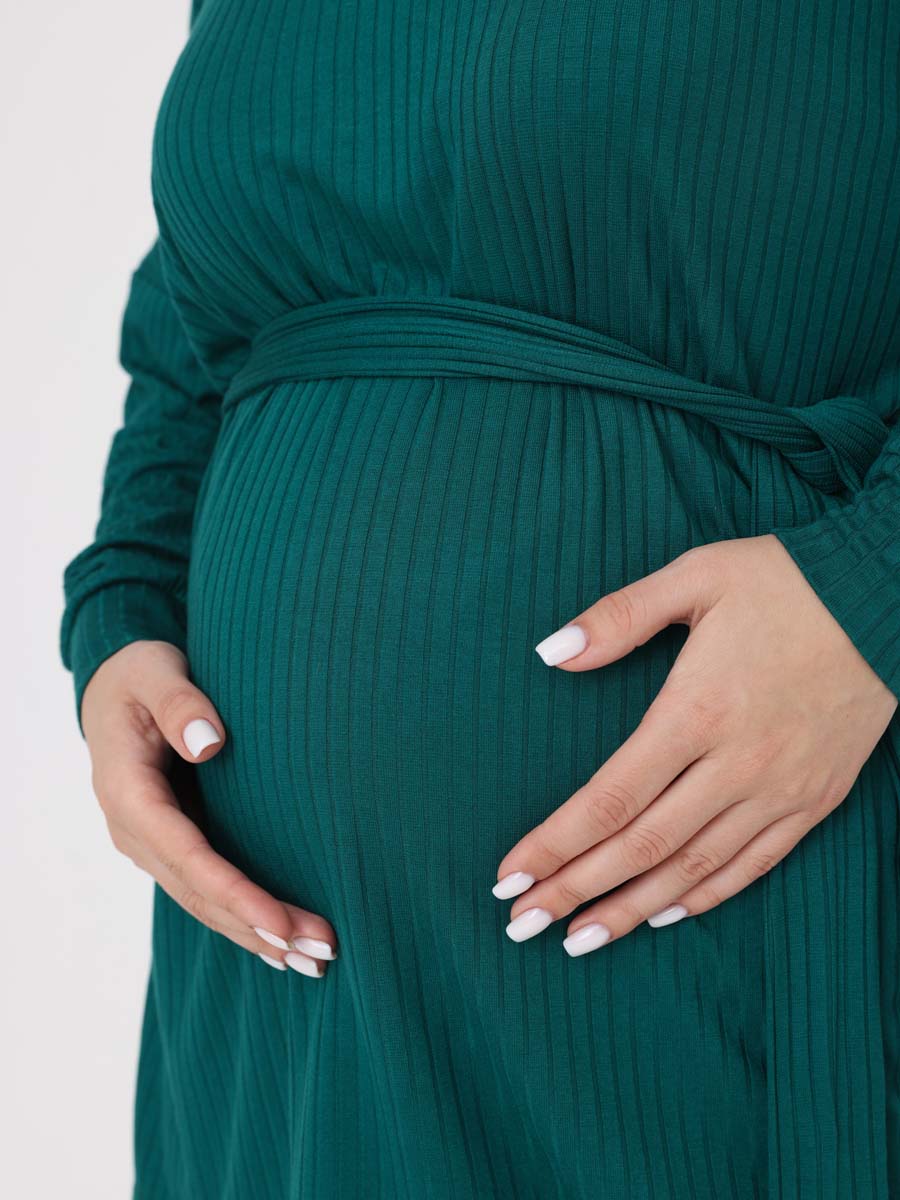 Костюм лапша для беременных туника и брюки 71532 изумрудный/зеленый