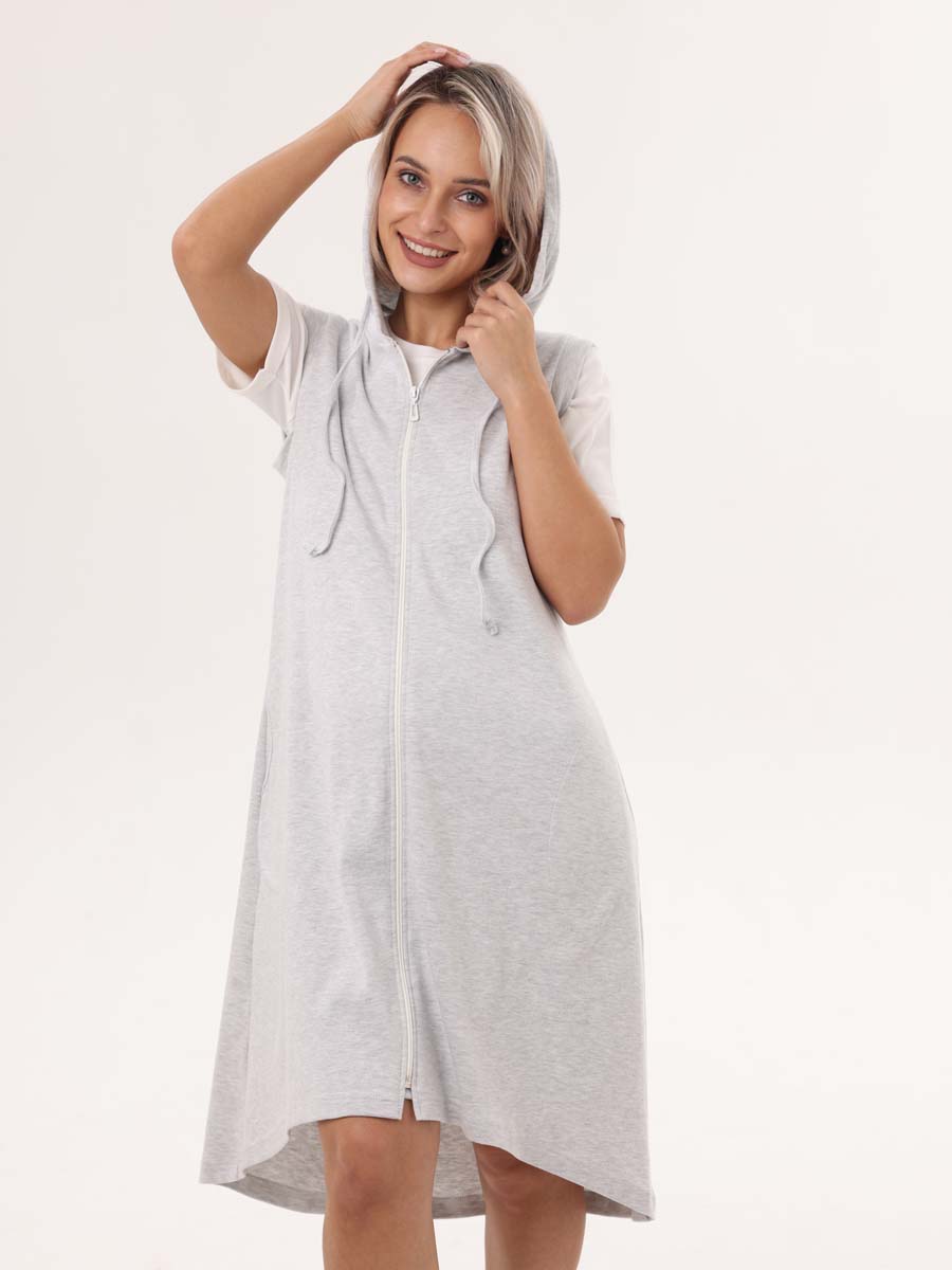  серый меланж/молочный