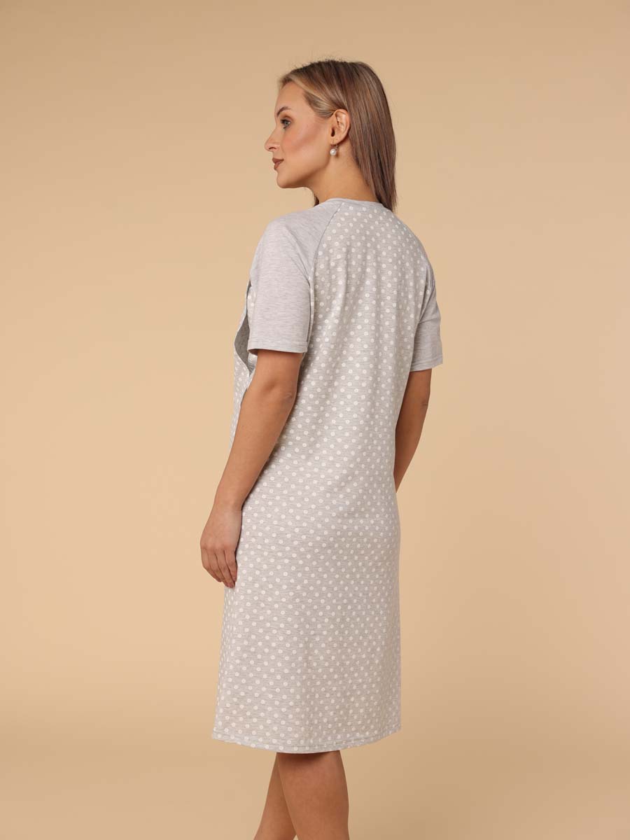  серый меланж/белый