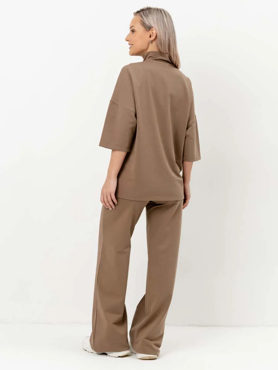 Костюм для беременных джемпер брюки 16434 мокко