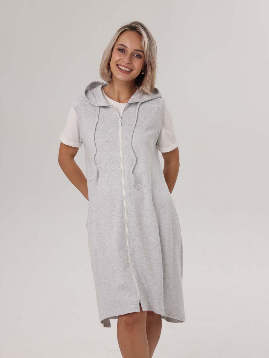  серый меланж/молочный