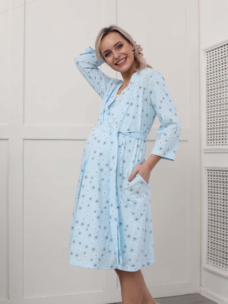  голубой/белый