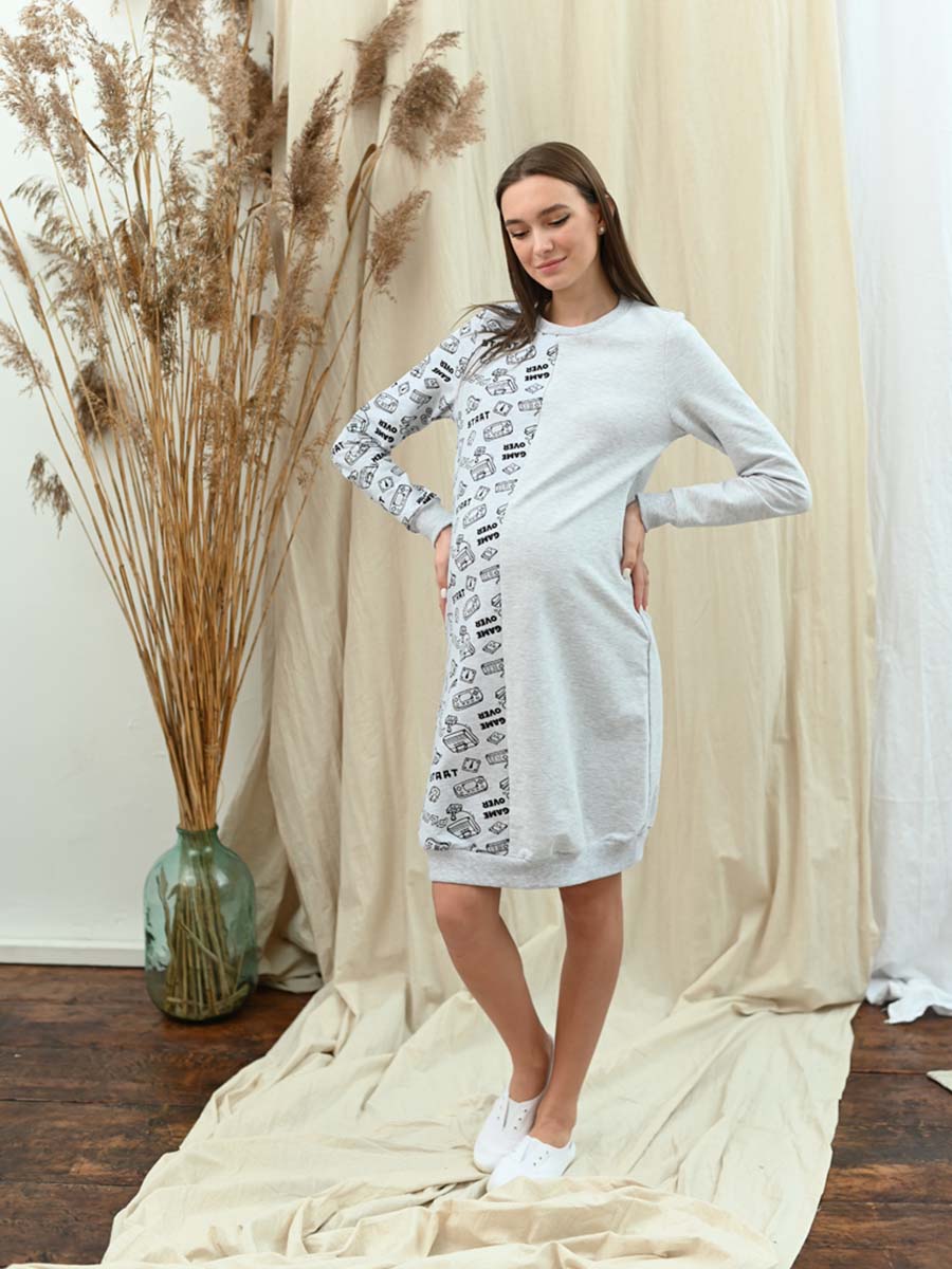  серый меланж/черный