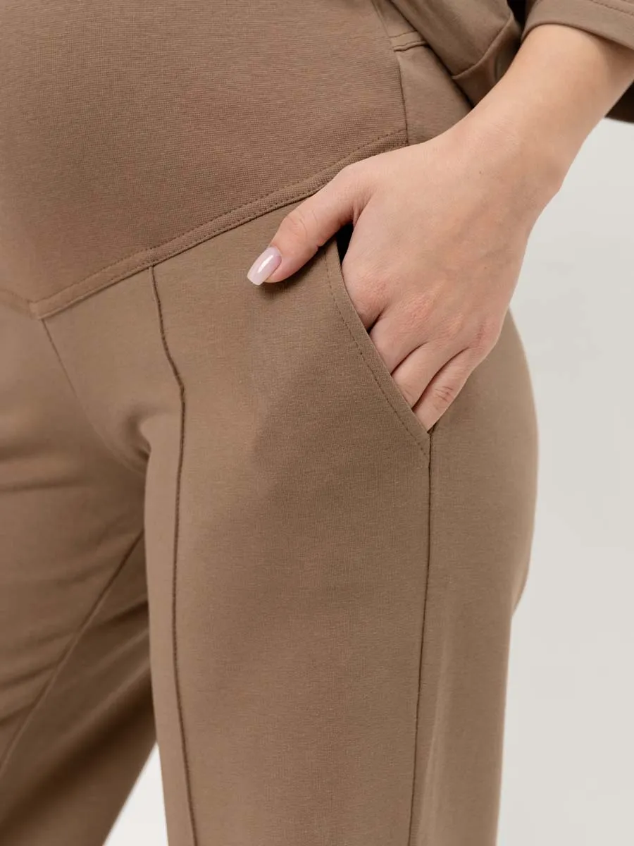 Костюм для беременных джемпер брюки 16434 мокко