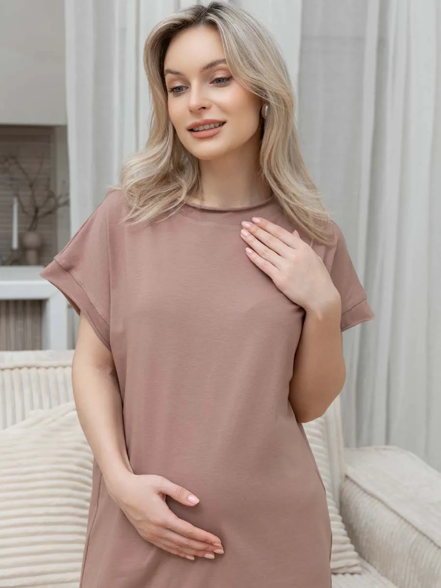 Домашнее платье сорочка шоколад