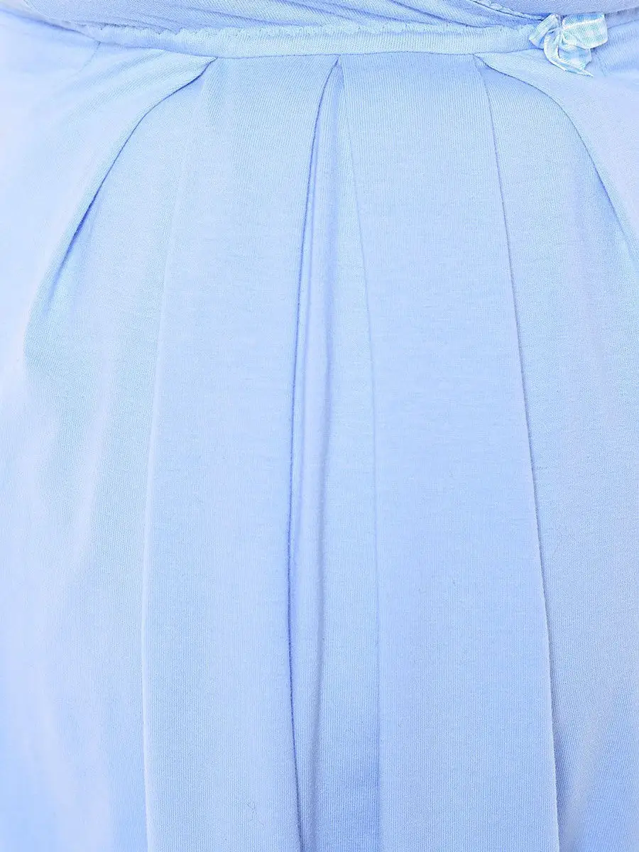 Ночная сорочка для беременных и кормящих в роддом голубой