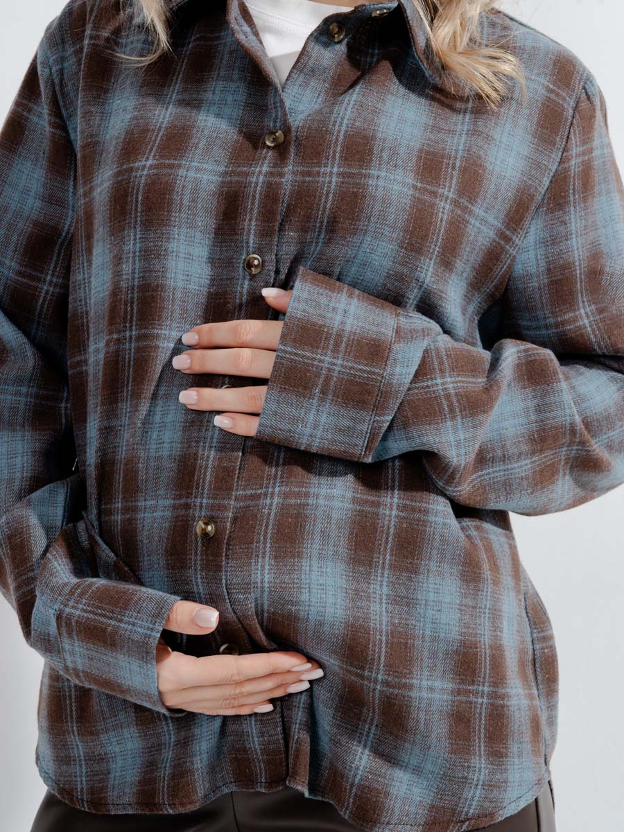  коричневый/аквамариновый