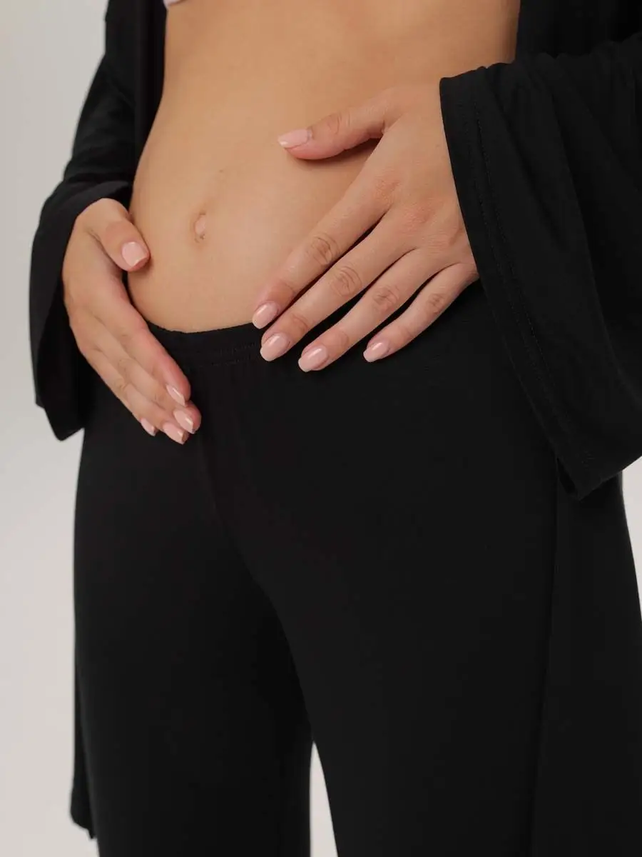 Костюм брючный с кимоно черный