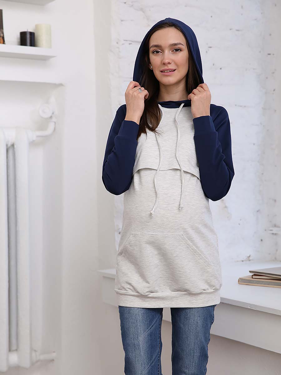  синий/серый меланж