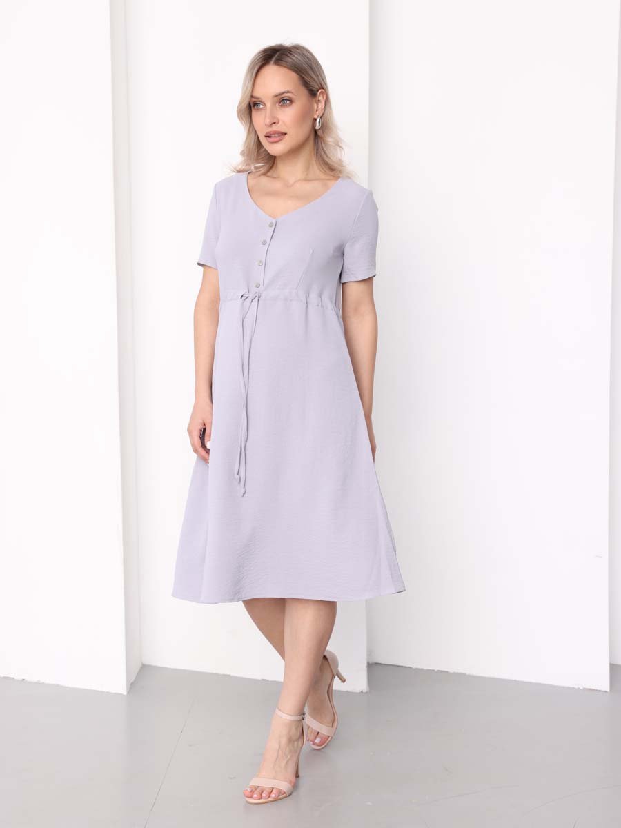 Платье летнее для беременных и кормящих 73712 серый