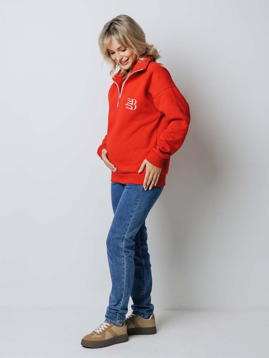 Джинсы момы для беременных с бандажом 67812 в офис светло-синий