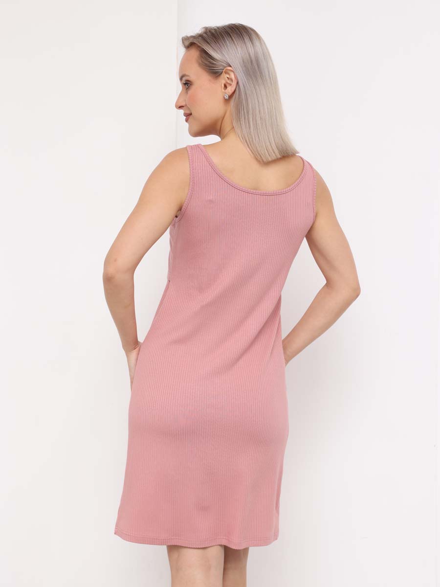 Комплект для беременных и кормящих халат с сорочкой 22932 пудровый