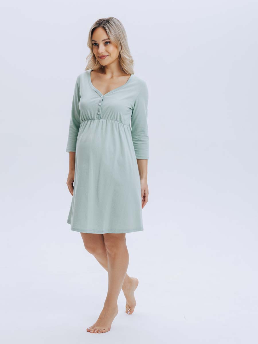 Ночная сорочка для беременных и кормления мятный