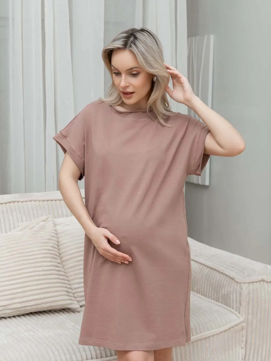 Домашнее платье сорочка шоколад