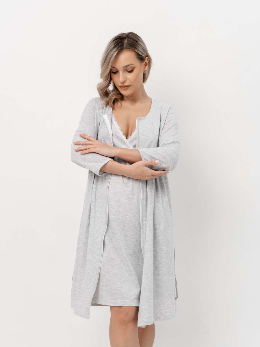  серебристый меланж/белый