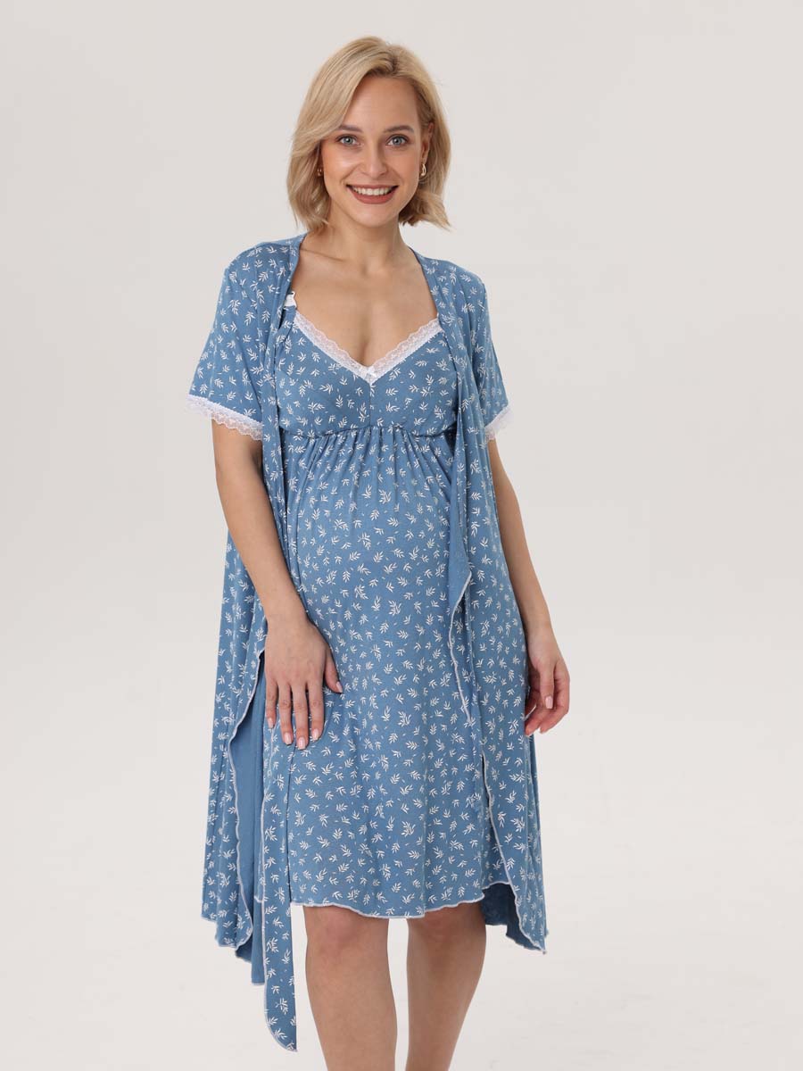  голубой/белый