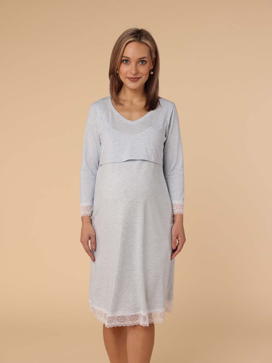  голубой меланж/белый