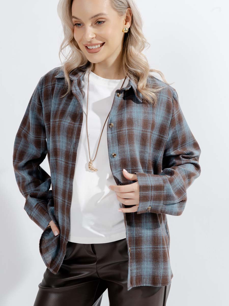  коричневый/аквамариновый