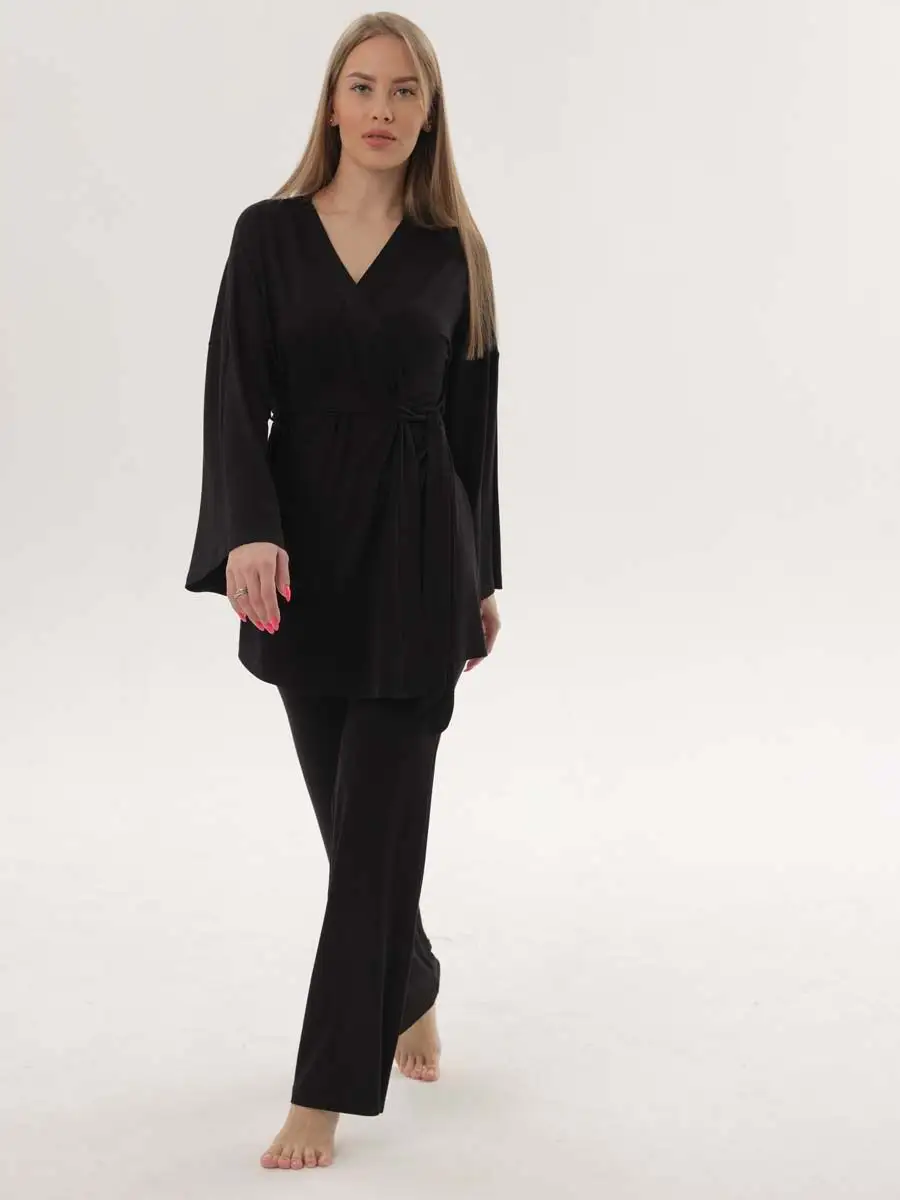 Кимоно домашний костюм черный