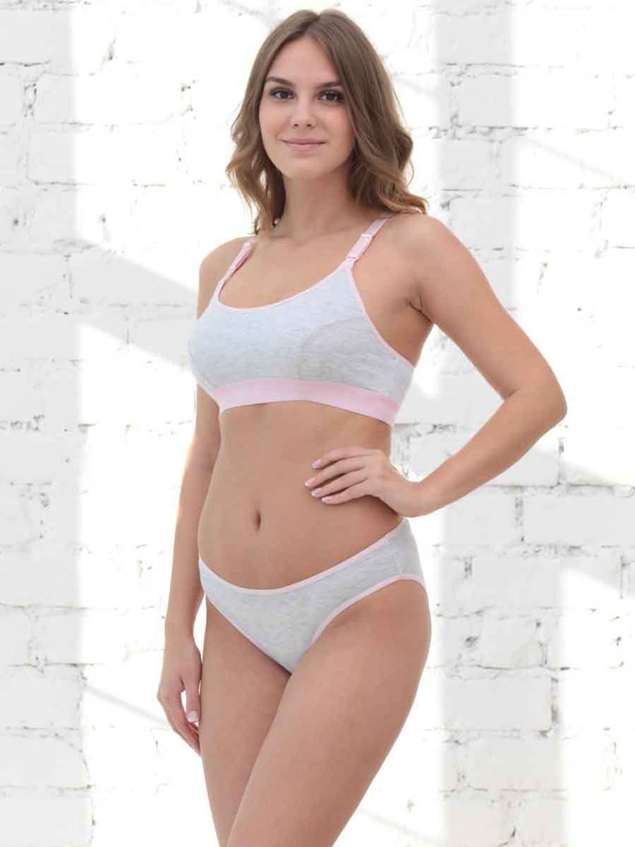  серый/розовый