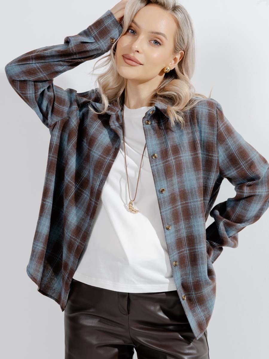  коричневый/аквамариновый