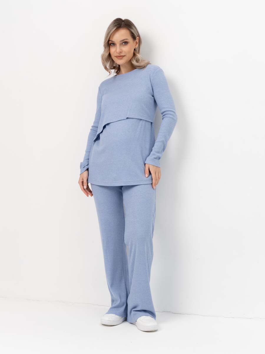 Костюм для беременных и кормящих на весну голубой