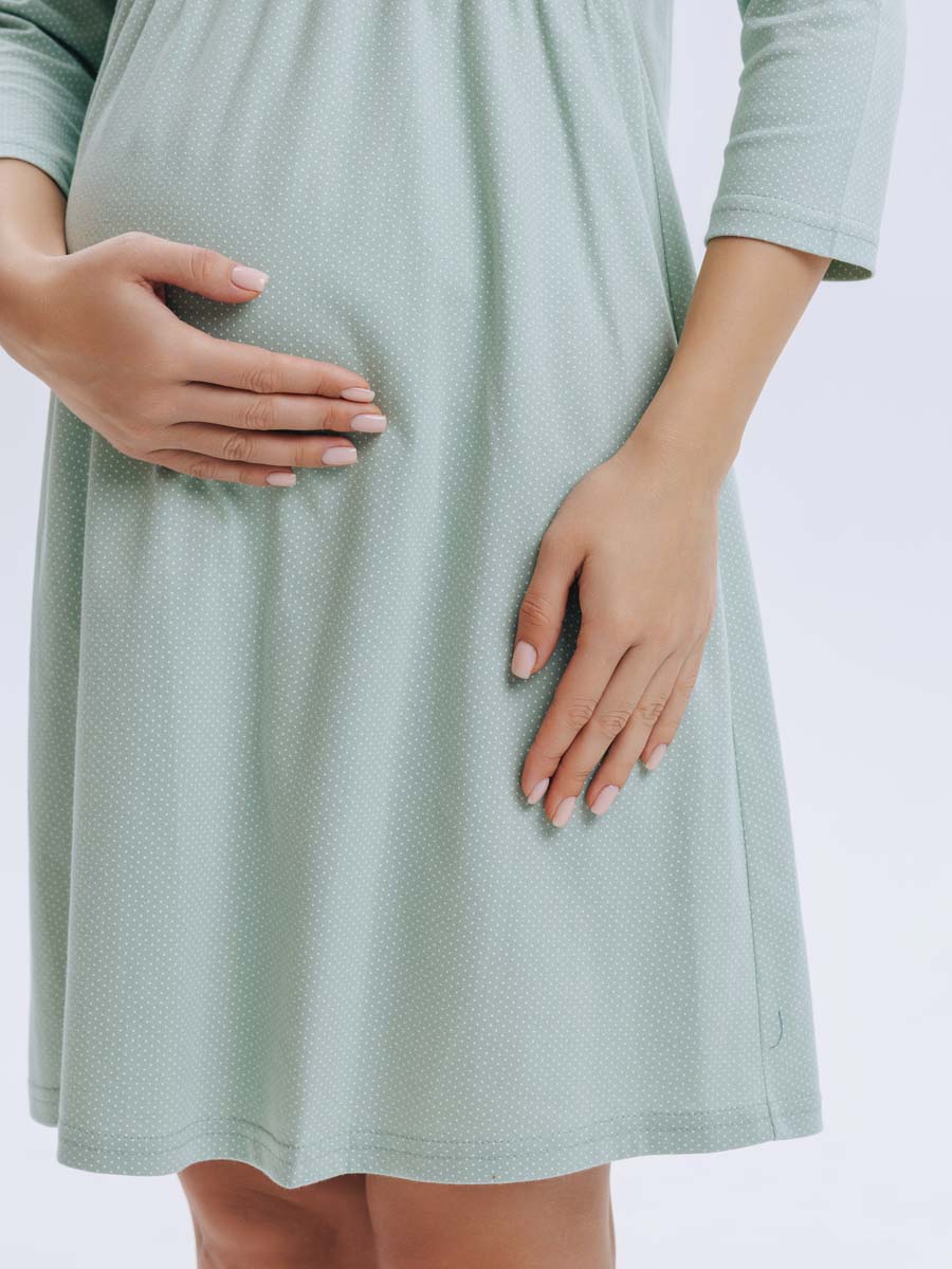 Ночная сорочка для беременных и кормления мятный