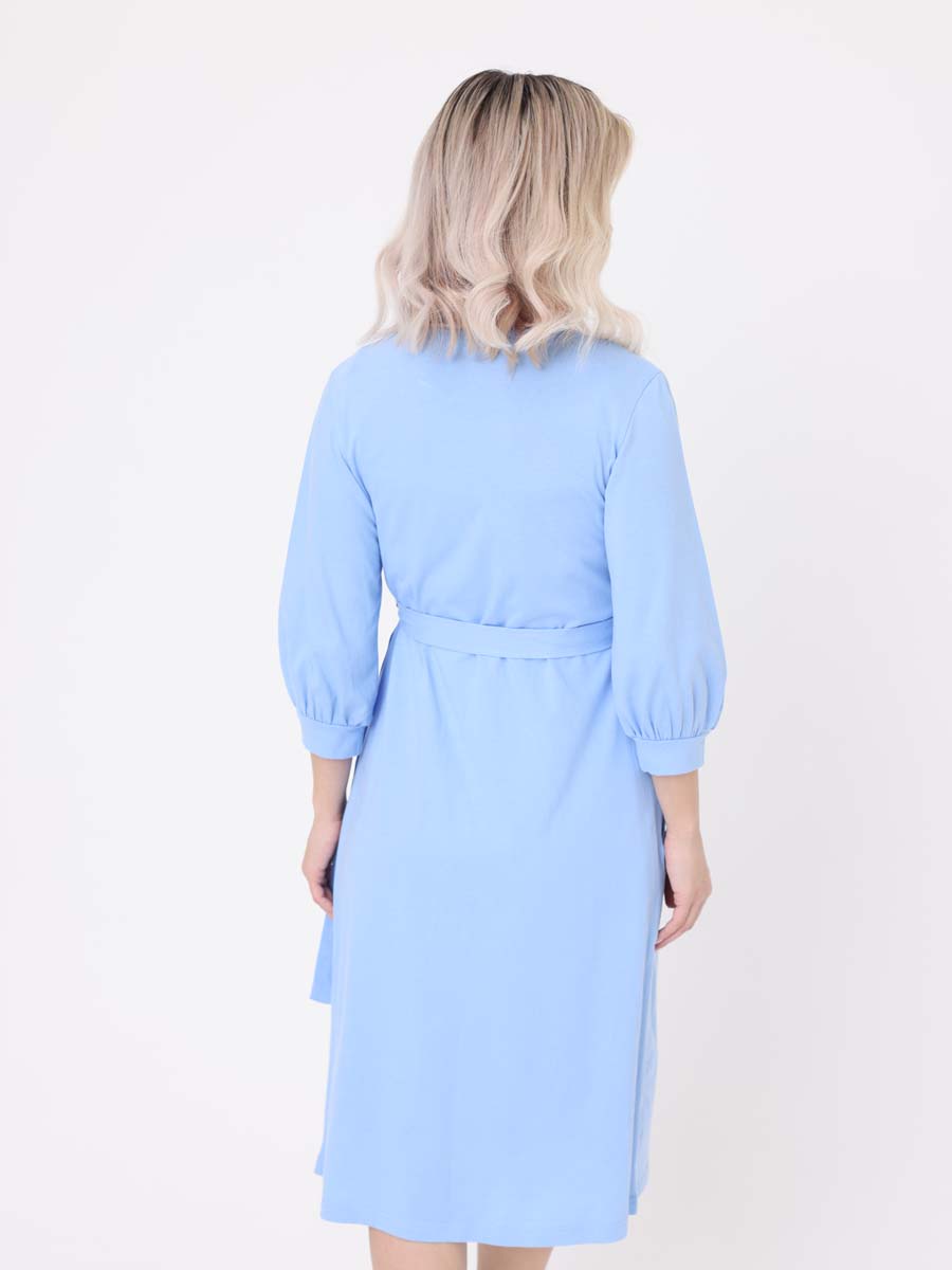 Халат и сорочка для беременных и кормящих в роддом костюм голубой